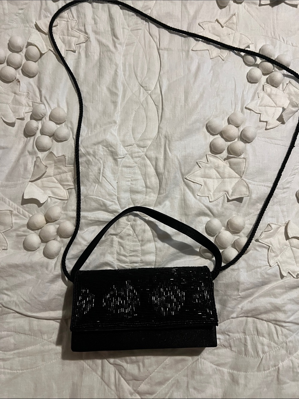 Black Beaded clutch
